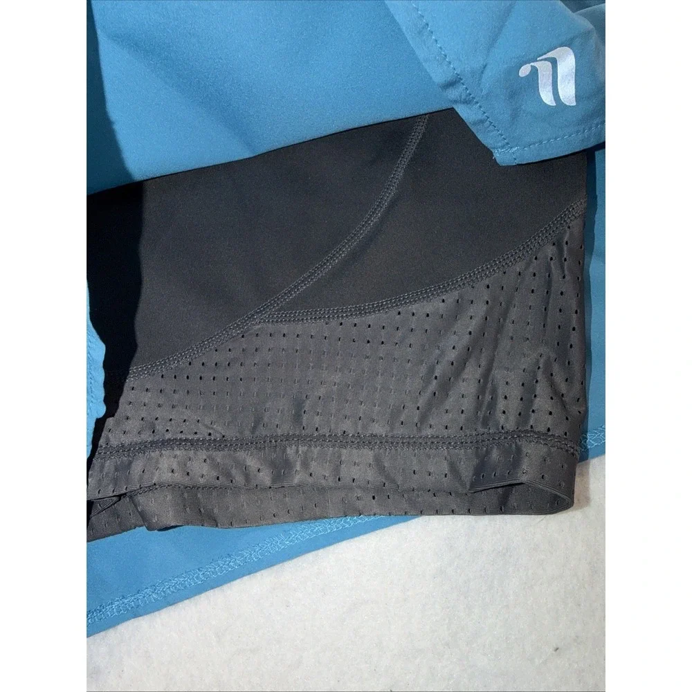 Fabletics‎ Women's Lined Running Shorts Blue Athletic Workout Gym Size L Approx